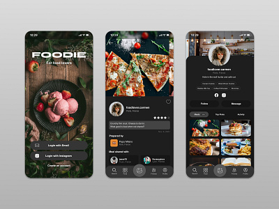 Foodie Mobile App food foodie mobile design