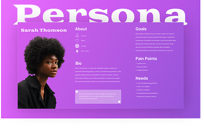 User Persona branding dailyui development figma frustrations goals needs persona ui user story userpersona
