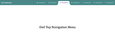 Owl Top Navigation Menu Bar bootstrap css html javascript owltypenav topnav topnavigation ui website