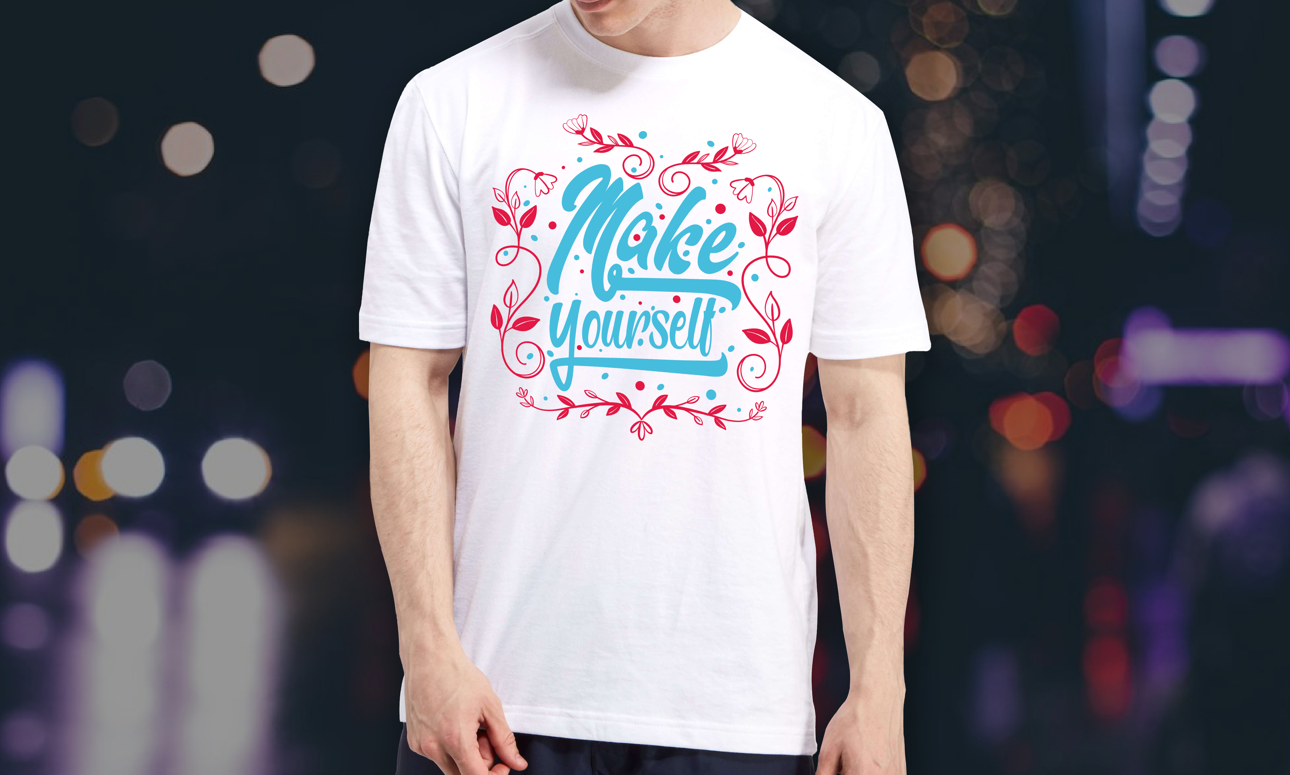 Make yourself t-shirt design freelancer graphic design make yourself pod remote shirt t shirt t shirt design tee vector