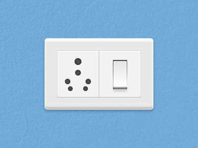 Electrical Socket - Daily GFX Design - Day 9 button challenge daily dailydesignchallenge dailyui design electrical graphic design illustration socket ui wall