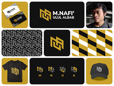 Logo design M. Nafi' Ulul Albab's personal name branding card logo creative design graphic design identity initials logo intro logo letter logo logo logo concept logo design logo grid minimalist logo monogram logo name logo pattern logo personal branding presentation visual identity