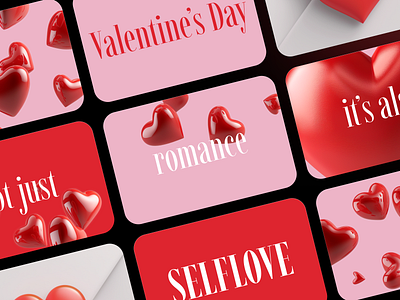 Valentine's Day Cards ❤️ 3d branding graphic design logo