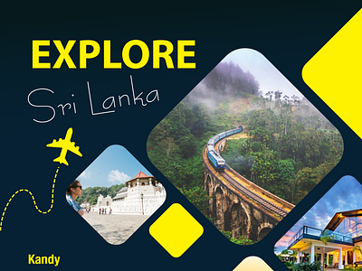 Explore Sri Lanka branding design ella explore flyer design graphic design illustration kandy photoshop social media post sri lanka tourism travaling vector