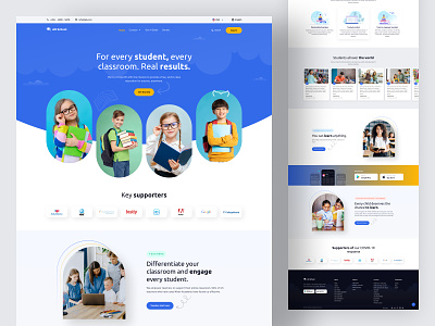 Online-education web design 📖 course elearning landing page minima minimal online education online education web design online learning online school student study trendy tutor ui ui design user interface ux web design web ui website