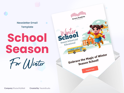 Newsletter Email Template School Season For Winter email email design email template email template design newsletter newsletter design ui ux