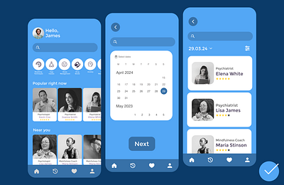Mental health mobile app uiux