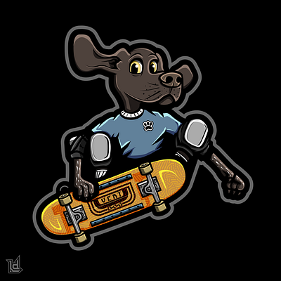 Vert Dog adobe art design dog esports graphic design illustrator procreate puppy skateboarding vector
