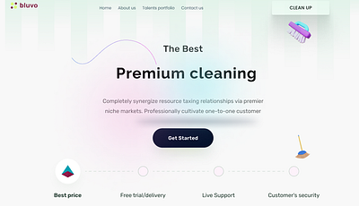 A premium cleaning web product 3d animation branding figma graphic design illustration logo motion graphics ui ux website design