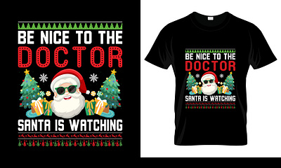 Doctor Santa Christmas T-Shirt branding christmas christmas gnome christmas tshirt christmas tshirt design design graphic design illustration santa t shirt tshirt tshirt design typography vector