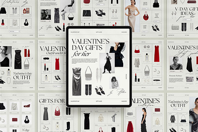 Canva Valentines 40 LTK Graphics canva template canva template bundle gift guide ltk ltk graphics red romantic valentines day