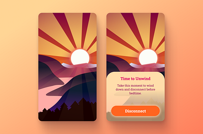 Daily UI #016 - Pop-up Overlay app daily ui 016 dailyui graphic design overlay pop up sunset ui vector