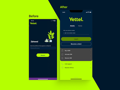 Redesign Yettel. app Sign Up page. Day 01 of #DailyUI app design mobile redesign ui ux web