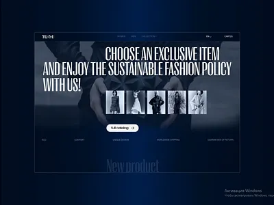 Online clothing store - 'RISHI. Main page animation ui