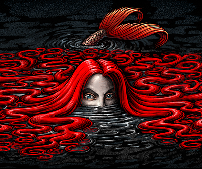 Mermaid - Illustration for craft beer label illustration mermaid oleggert