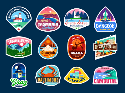 AFAR Magazine · Travel Stickers illustration