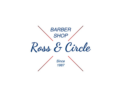 Ross & Circle Barbershop logo branding dailylogochallenge design graphic design logo typography