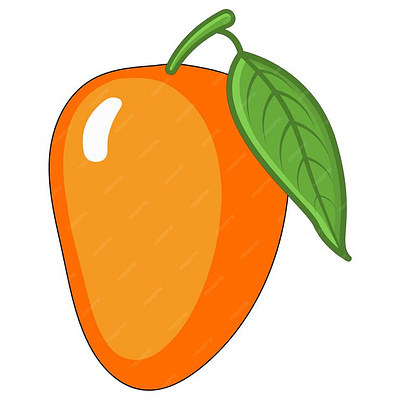 Mango cartoon style vector illustration set mango