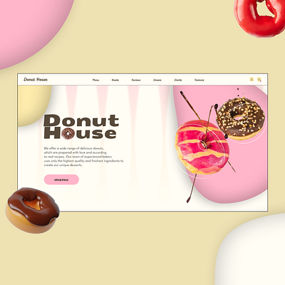 Landing page | Donuts Store design figma illustration landing page single page website ui webdesign