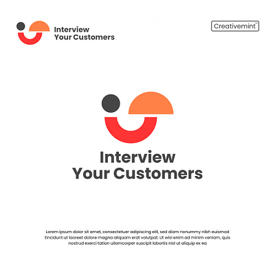 Interview Your Customers - Logo Design 3d animation branding customer logo interview logo logo logo branding modren log motion graphics ui