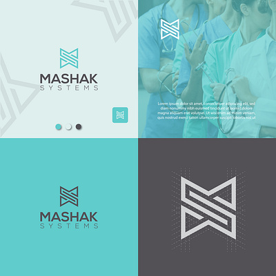 MASHAK SYSTEM branding graphic design gridlogo letter m logo logo madical madicallogo minimal logo