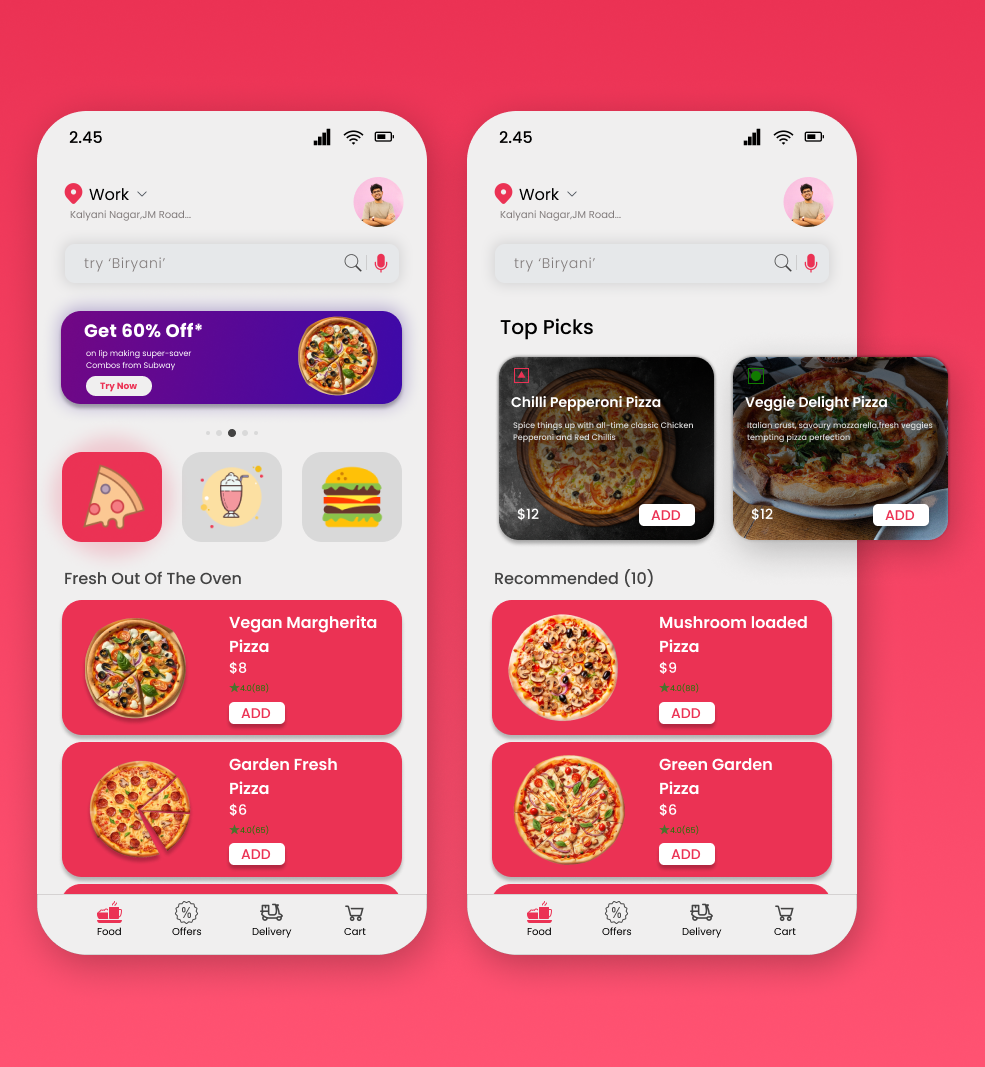 Restaurant Mobile App Design mobileapp restaurant restaurantmobileapp ui ux web design