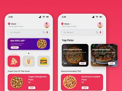 Restaurant Mobile App Design mobileapp restaurant restaurantmobileapp ui ux web design