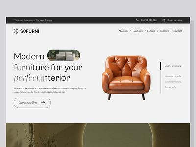 SOFURNI: Furniture producer website figma furniture minimal minimal ui ui ui design web design website