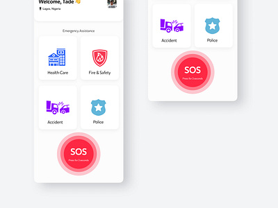 Emergency App dailyui design emergency emergency app figma ui uidesigner uiux ux