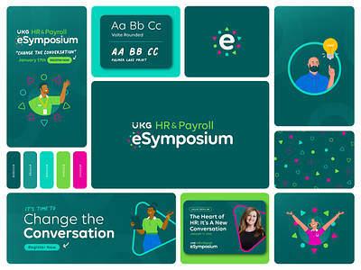 eSymposium Rebrand for UKG animation bento branding event online event sessions social