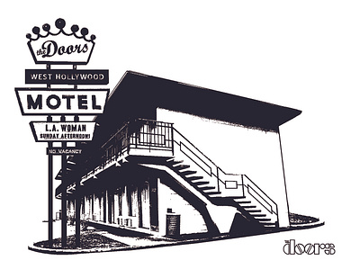 Doors Motel Sign 2005 shirt graphic design door motel design the doors