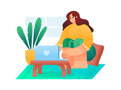 Working from home business illustration design flat flat illustration graphic design illustration motion graphics motion video trendy vector vector illustration