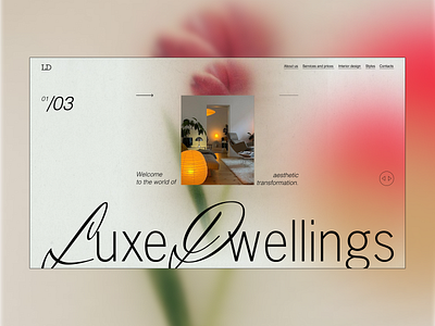 Landing page for interior design studio design design interior lending page ui uiux uxui web web design