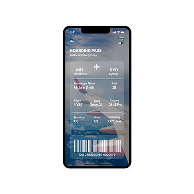 Challenge #024 - : Boarding Pass #DailyUI