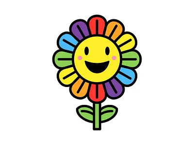 Rainbowflower adobeillustrator art artwork design dribbble illustration vector