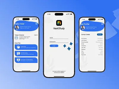 School Portal App UI app branding design graphic design learn school portal study ui ux