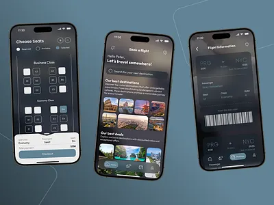 Flight Ticket Purchase App UI Design airline airport branding cheap deal flight graphic design logo motion graphics tickets ui