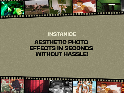 Instanice — Aesthetic photo effects in seconds ai analog branding film instanice logo photo photos
