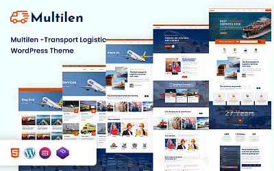 Multilen Transport & Logistic WordPress Theme