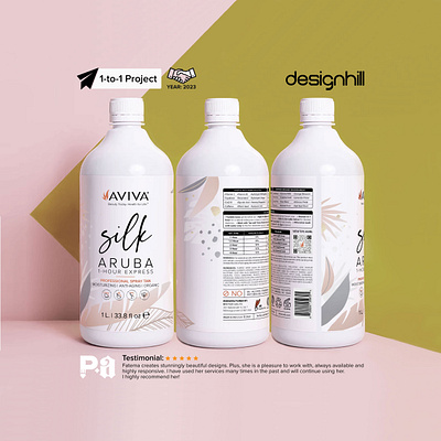 Aviva Tan cosmetics label design packaging design skin care spray label tan tan spray