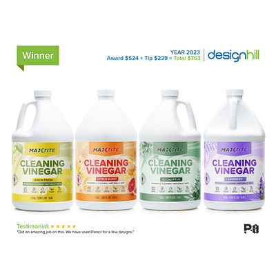 Vinegar cleaning label design packaging design vinegar