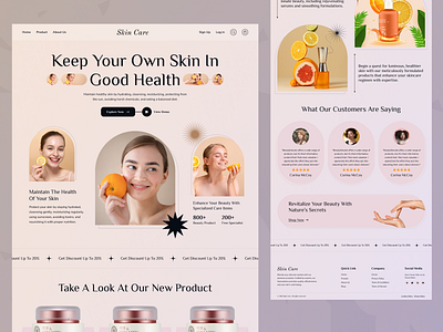 Stunning skin product landing page design inspiration
