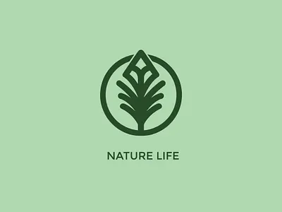 Nature trees logo design vector illustration leaves