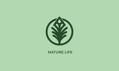 Nature trees logo design vector illustration leaves