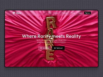 Rarity meets Reality 3d agency landing all time best animation branding cinema4d graphic design hero landing animation landing page logo motion graphics popular popular websites product design ui web web deisgn web design website design