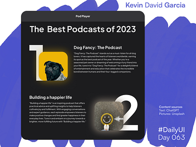 #DailyUI Day 63: Best of best dailyui podcast top