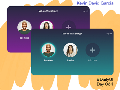 #DailyUI Day 64: User Selection dailyui profile profile select streaming tv