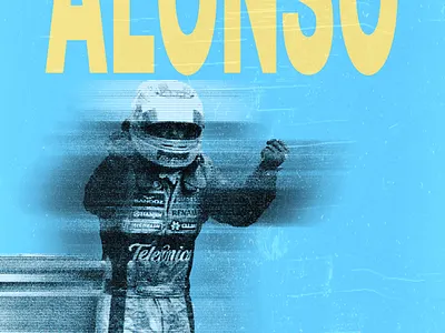 FERNANDO ALONSO POSTER f1 graphic design photoshop poster