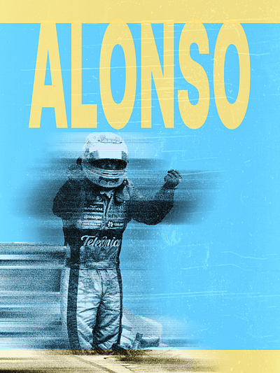 FERNANDO ALONSO POSTER f1 graphic design photoshop poster
