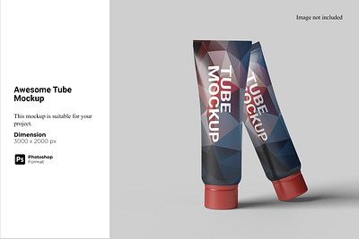 Artistic Cosmetic Tube Mockup moisturizer